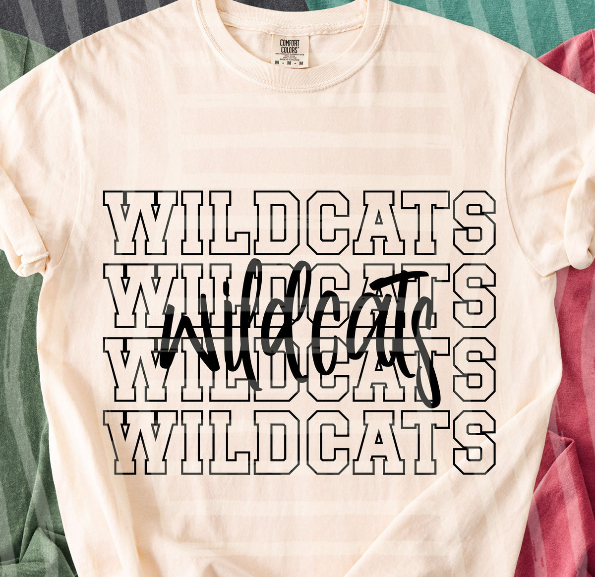 wildcats simple stacked outlines (Caplinger) DTF Transfer