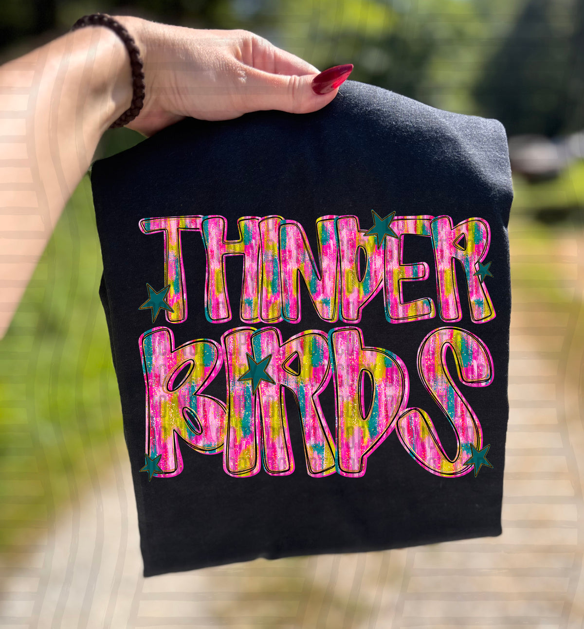 Thunderbirds Pink Brushstroke (Caplinger) DTF Transfers