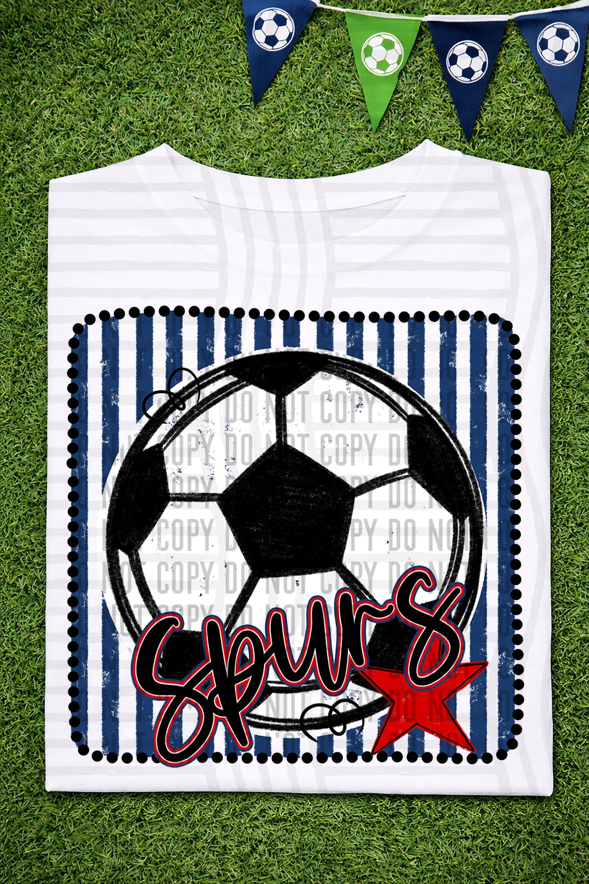 Spurs RWB Framed (Caplinger) DTF transfer
