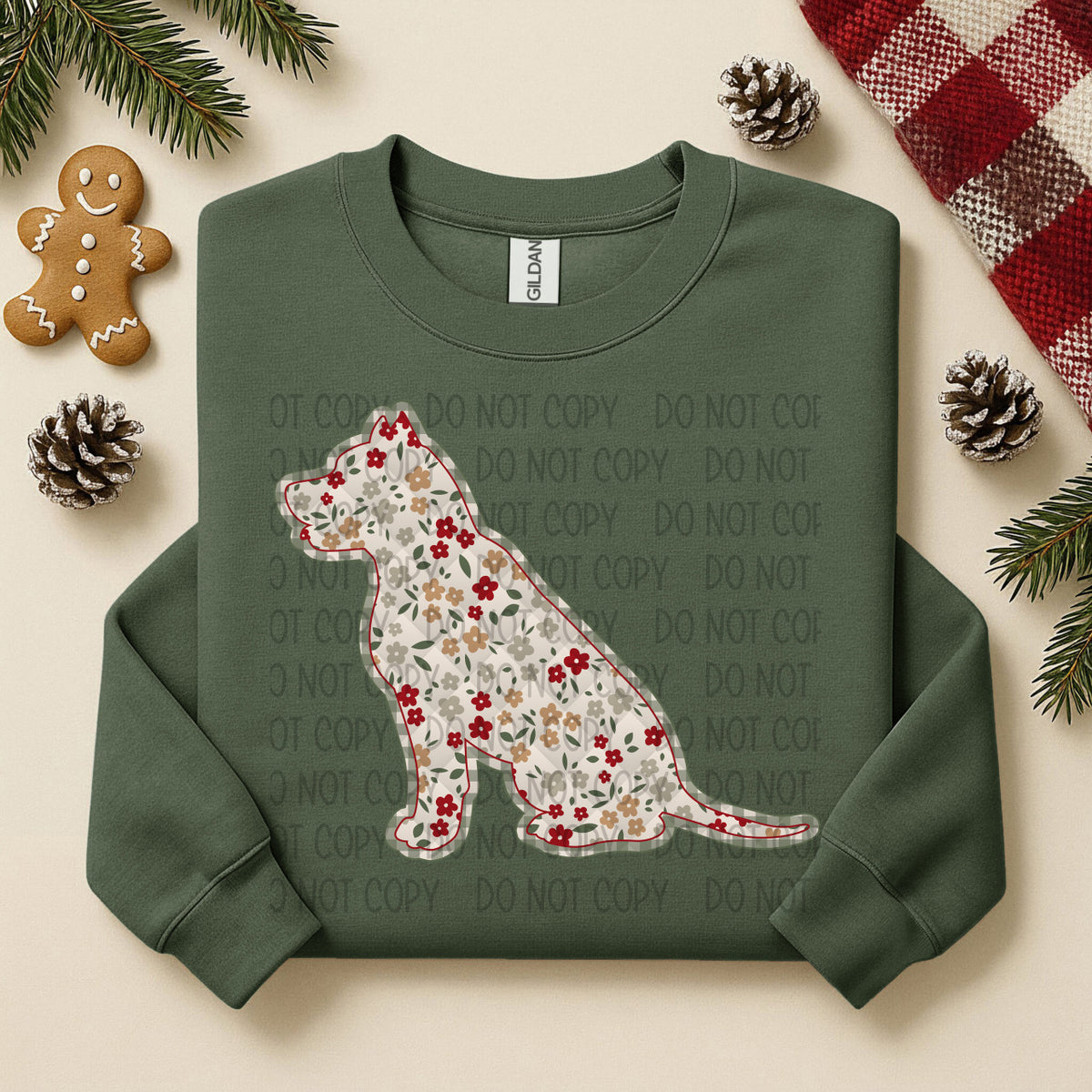 Pit Bull Floral (SWD) DTF TRANSFER