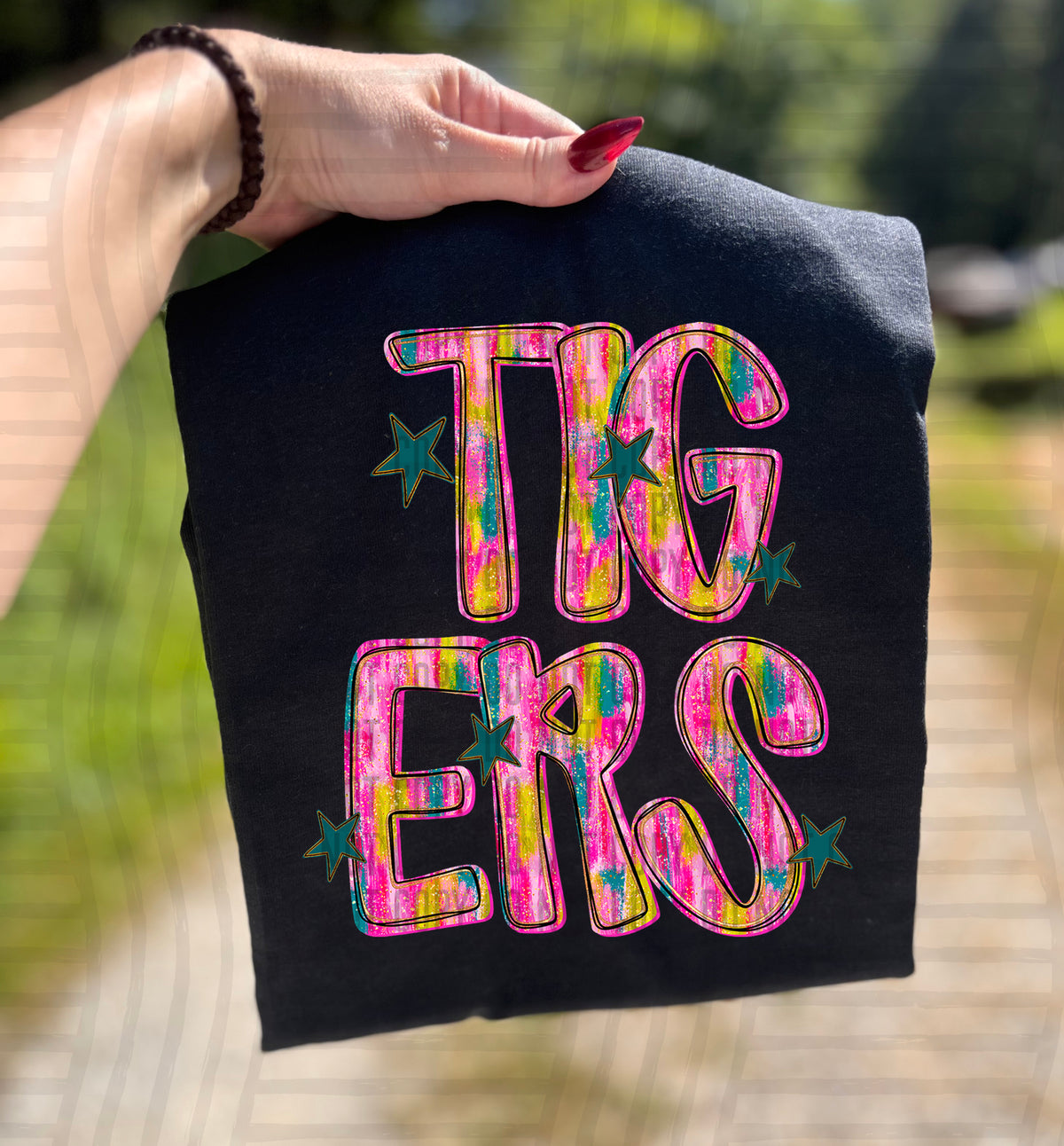 Tigers Pink Brushstroke (Caplinger) DTF Transfers