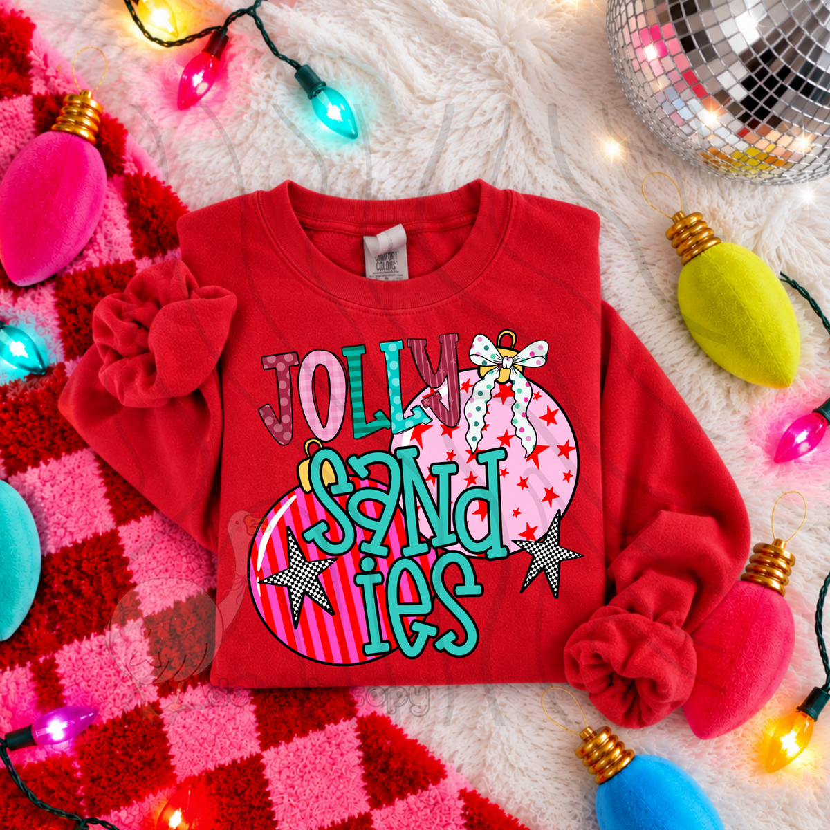 Jolly Sandies pink ornaments (DKD) DTF Transfer