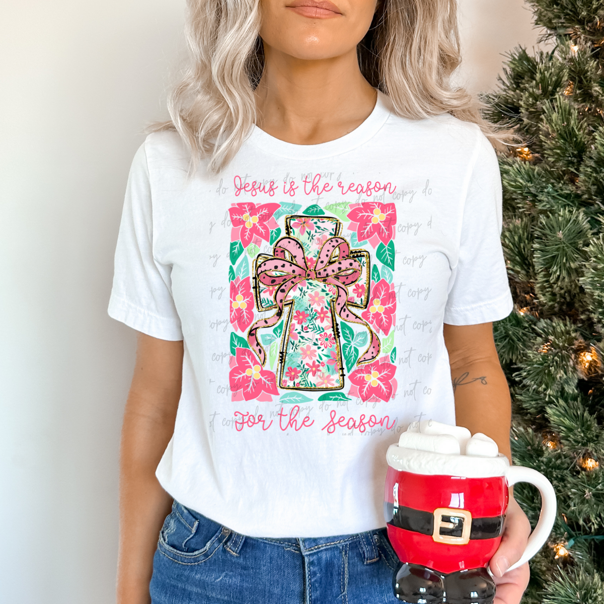 Jesus Is The Reason For The Season Pink 68516 DTF Transfers