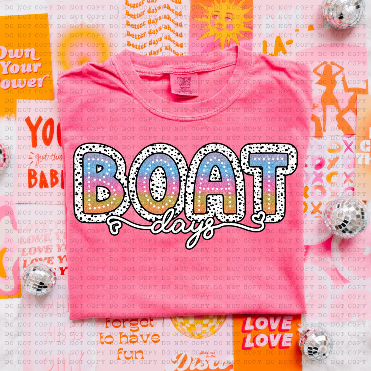 Boat days tie dye dottie (ECHT) 94207 DTF transfer