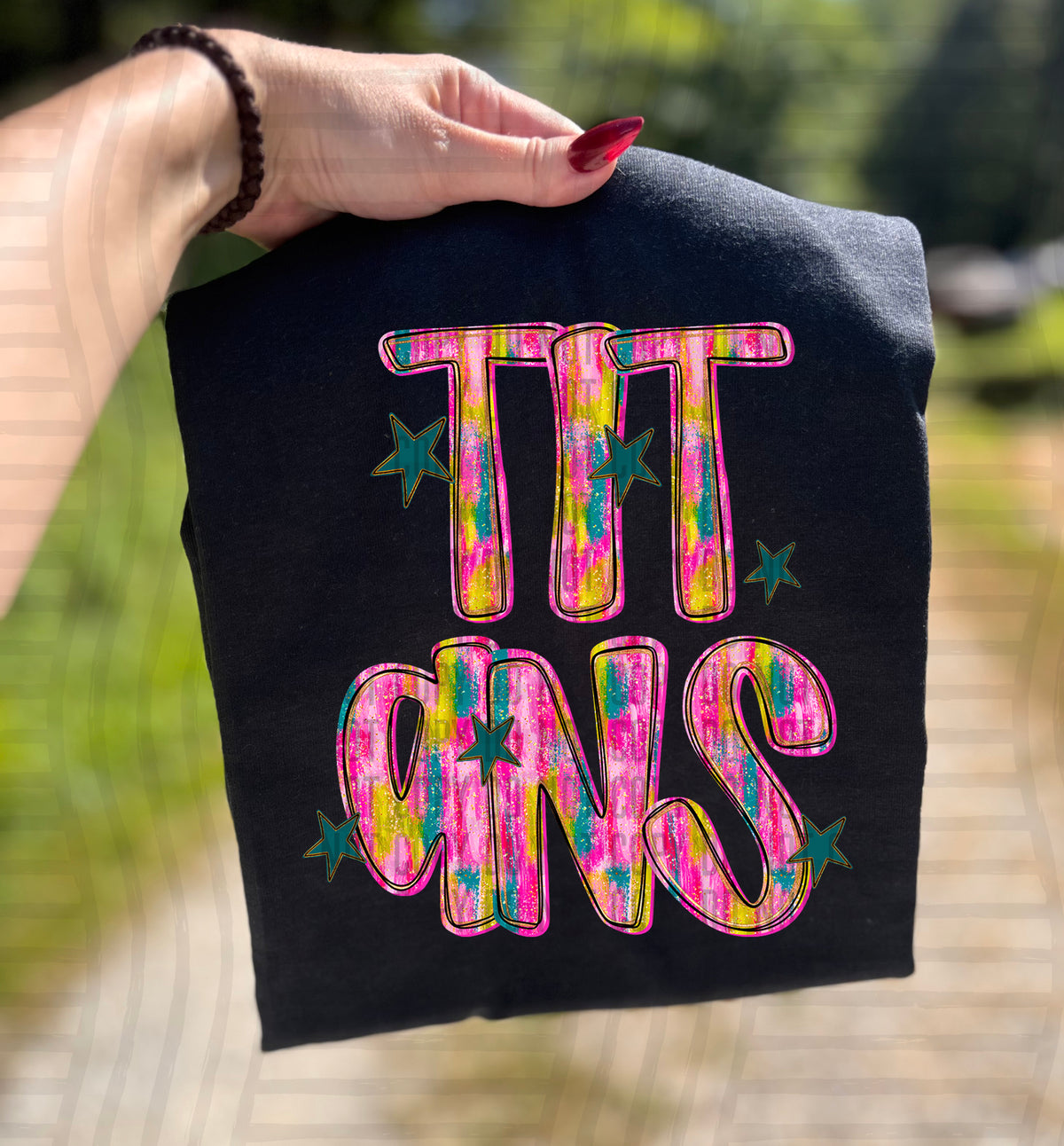 Titans Pink Brushstroke (Caplinger) DTF Transfers