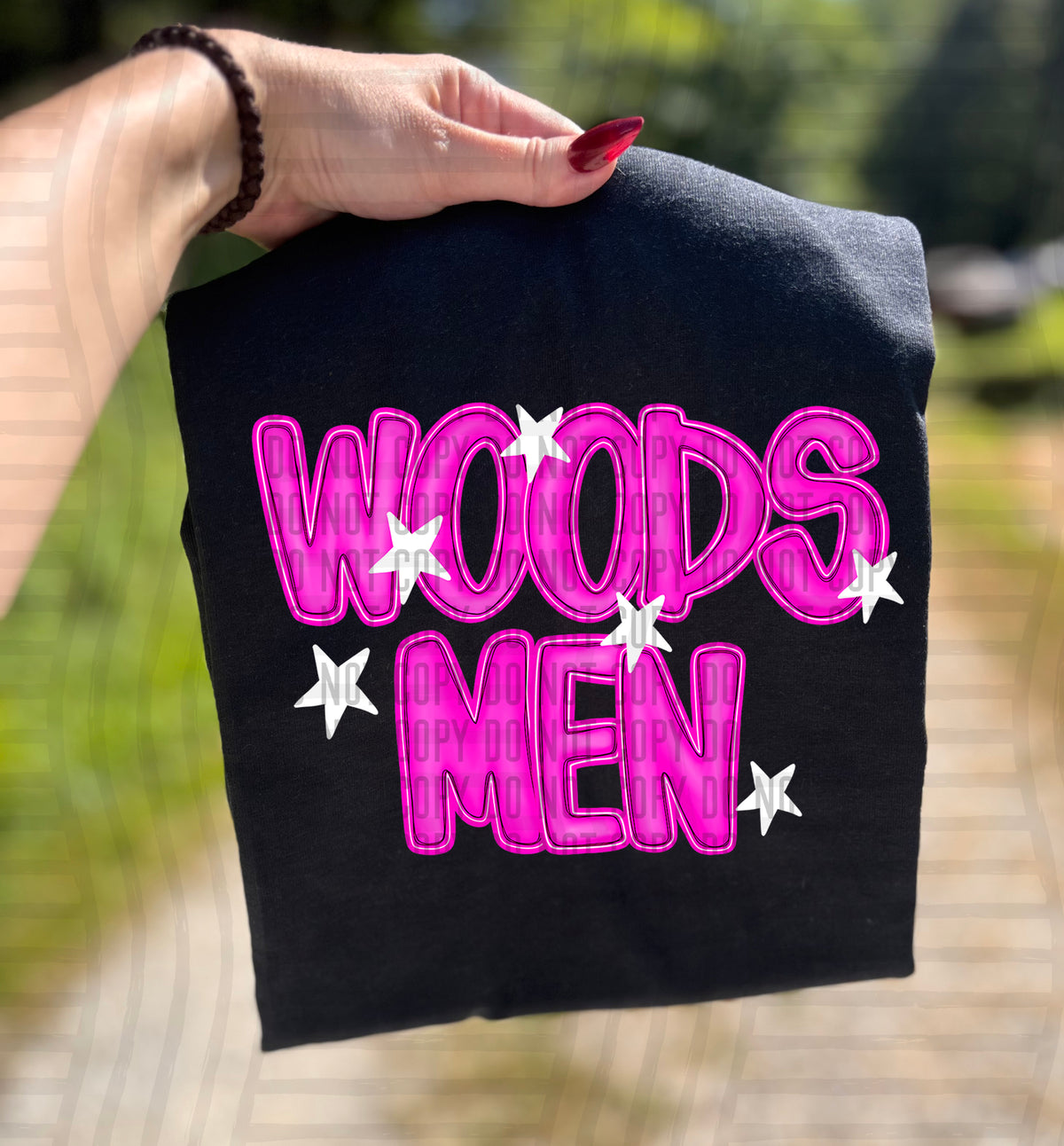 Woodsmen Pink And Preppy Split 112970 DTF transfer