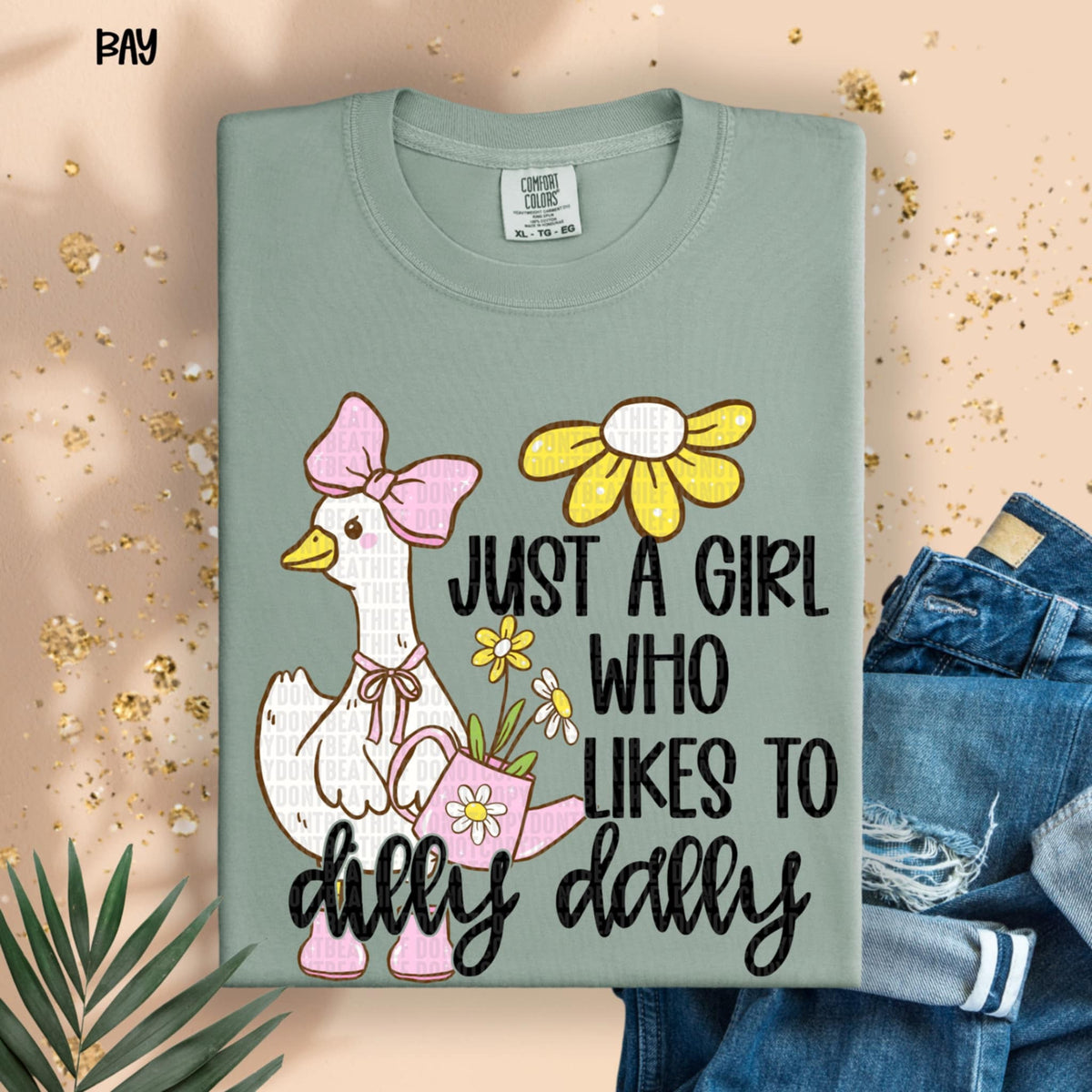 Just a girl who likes to dilly dally goose (SDD) 95658 DTF transfer