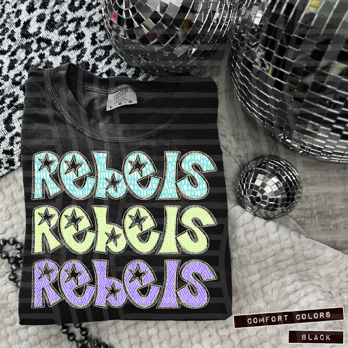 Rebels Pastel Star Stacked (Caplinger) 101664 DTF transfer