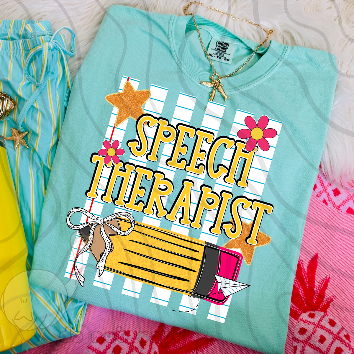 Speech therapist pencil stripes (DKD) DTF Transfer