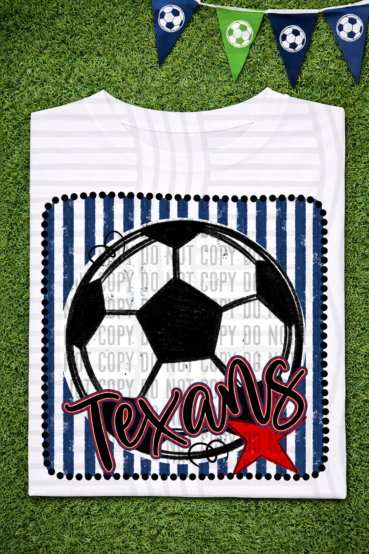 Texans RWB Framed (Caplinger) DTF transfer