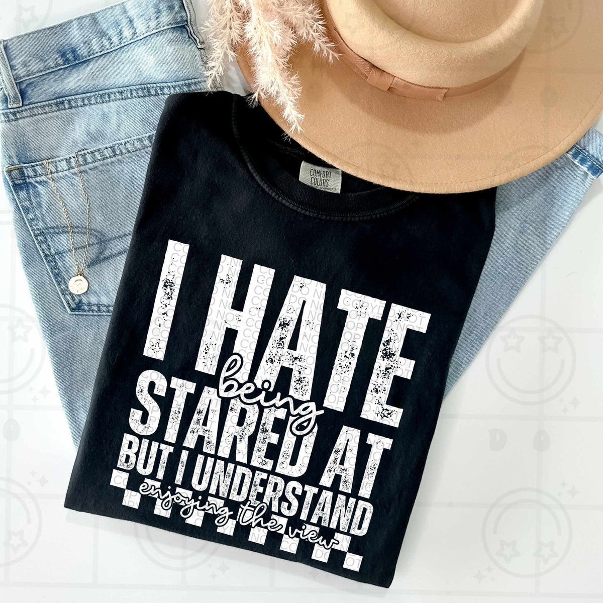 I hate being stared at but I understand WHITE (HW) 79400 DTF transfer