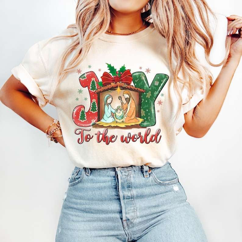 Joy to the world Mary and Joseph 62246 DTF transfer