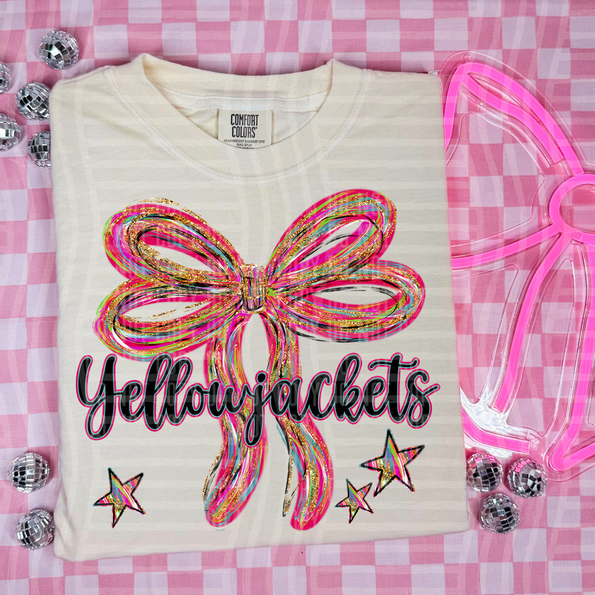 Yellowjackets Whimsical Bow (caplinger) DTF transfer
