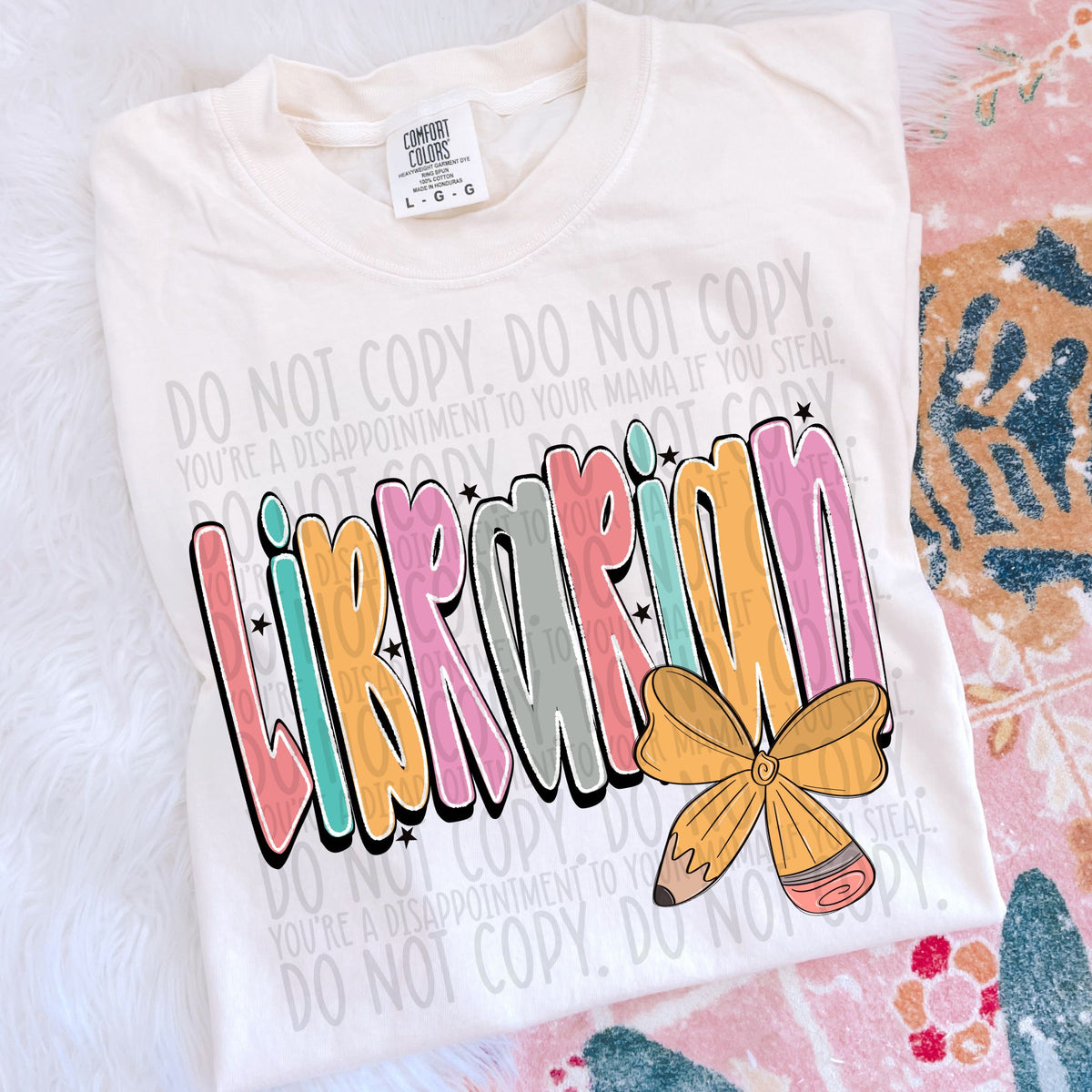 Librarian pencil bow (SWD) 106888 DTF transfer