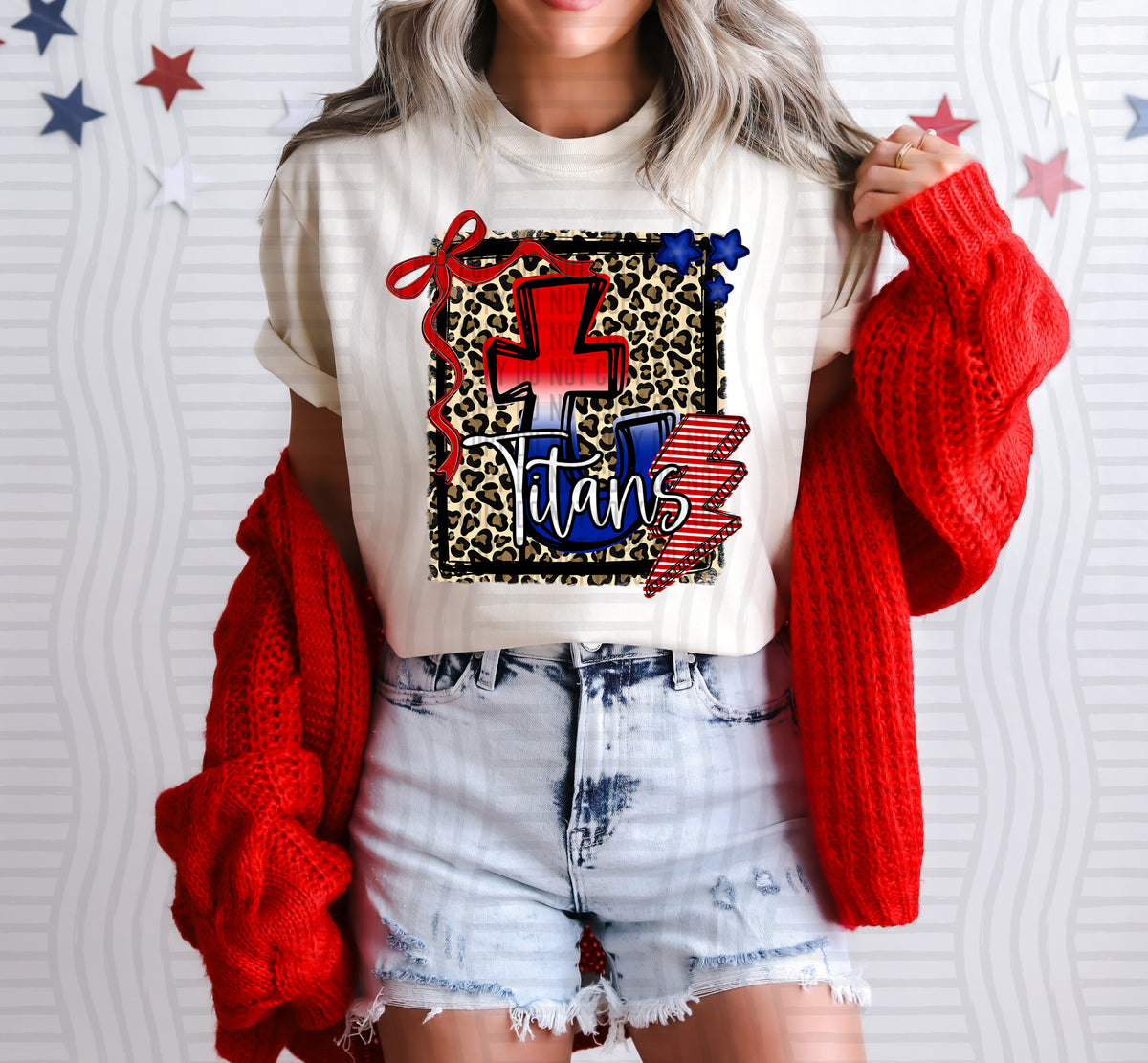 titans Star Spangled Sass Mascots (Caplinger) DTF transfer