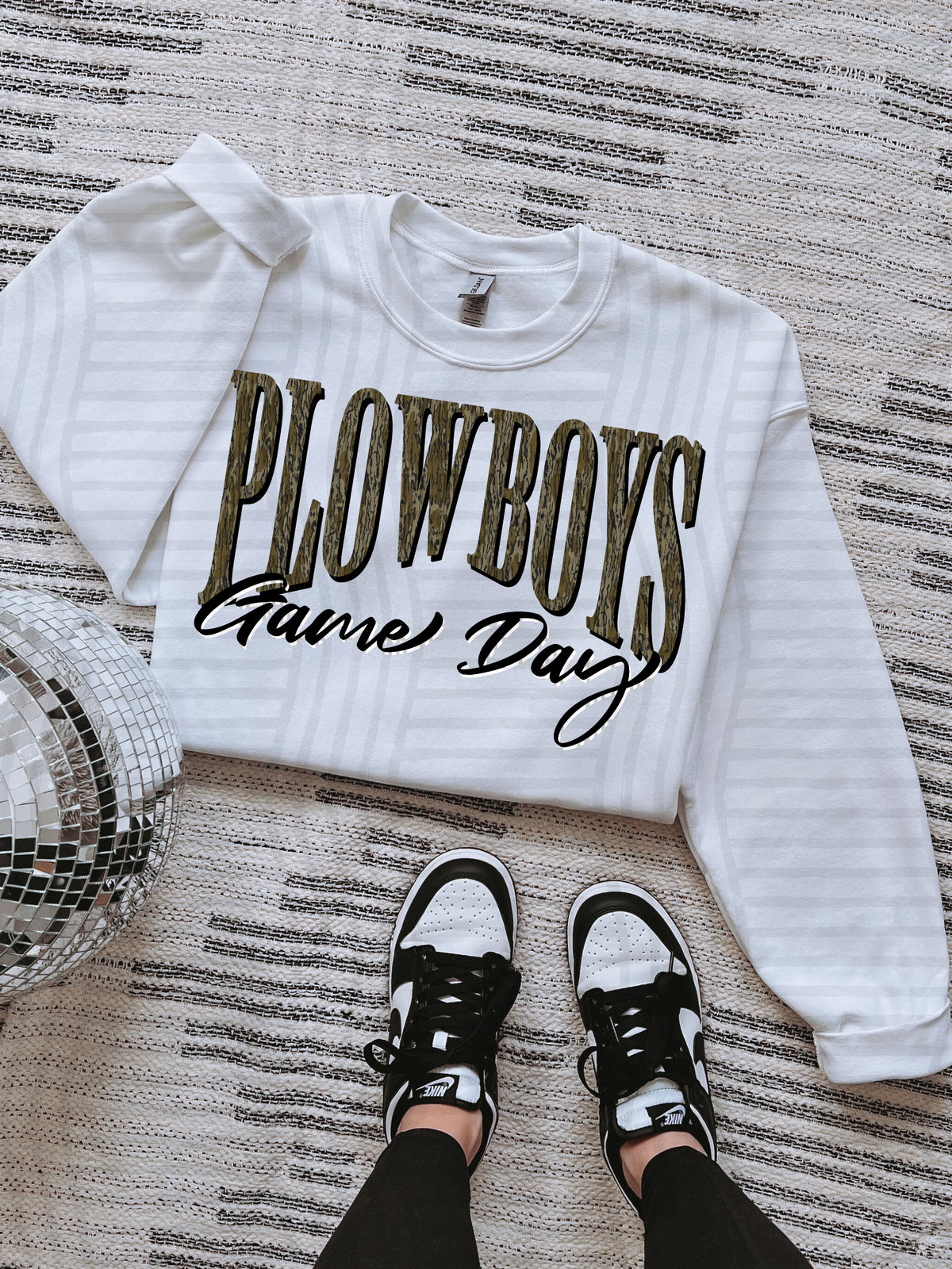 plowboys game day arched camo font (Caplinger) DTF Transfer
