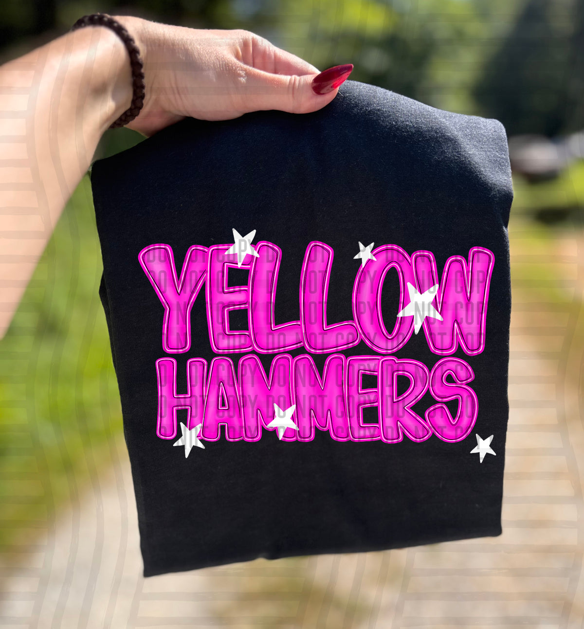 Yellow Hammers Pink And Preppy Split 112973 DTF transfer