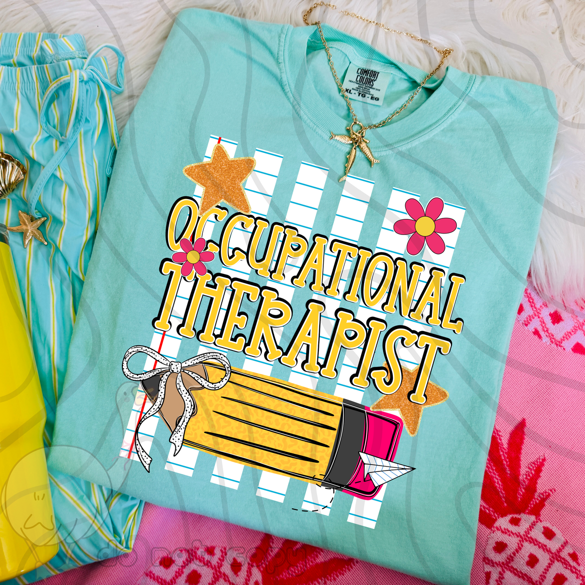 Occupational therapist pencil stripes (DKD) DTF Transfer