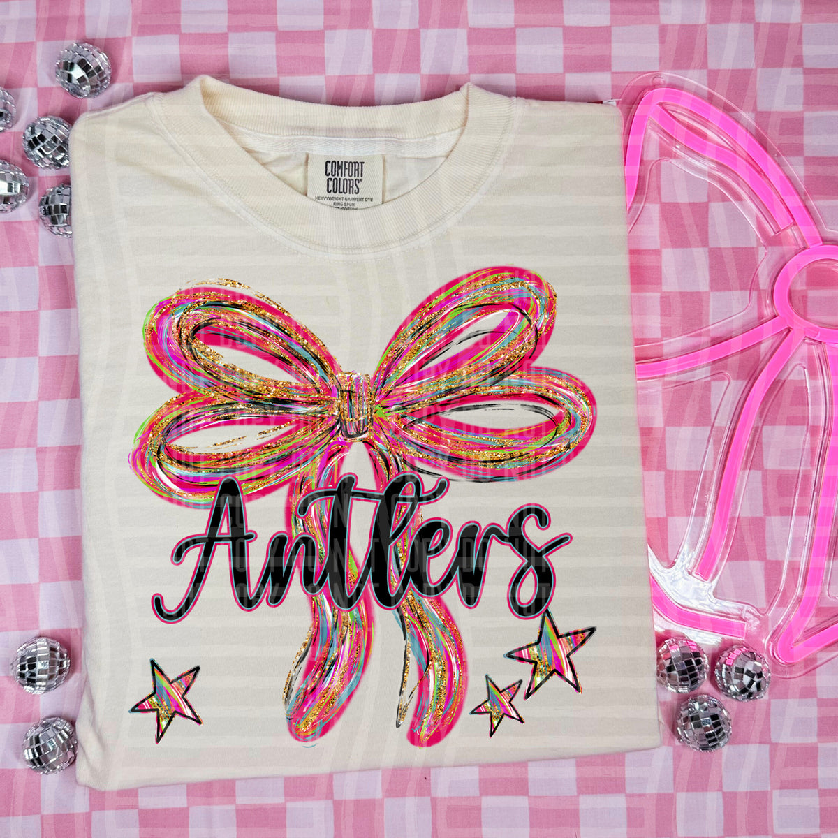 Antlers Whimsical Bow (caplinger) DTF transfer