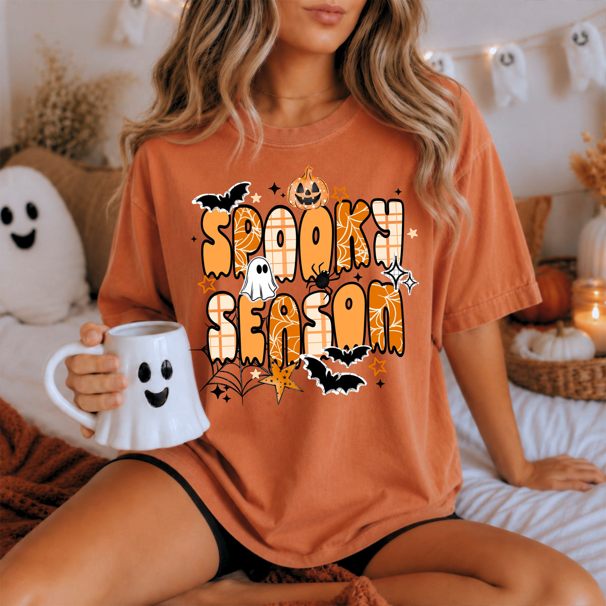 Spooky season with bats and ghost (CSC) DTF Transfer