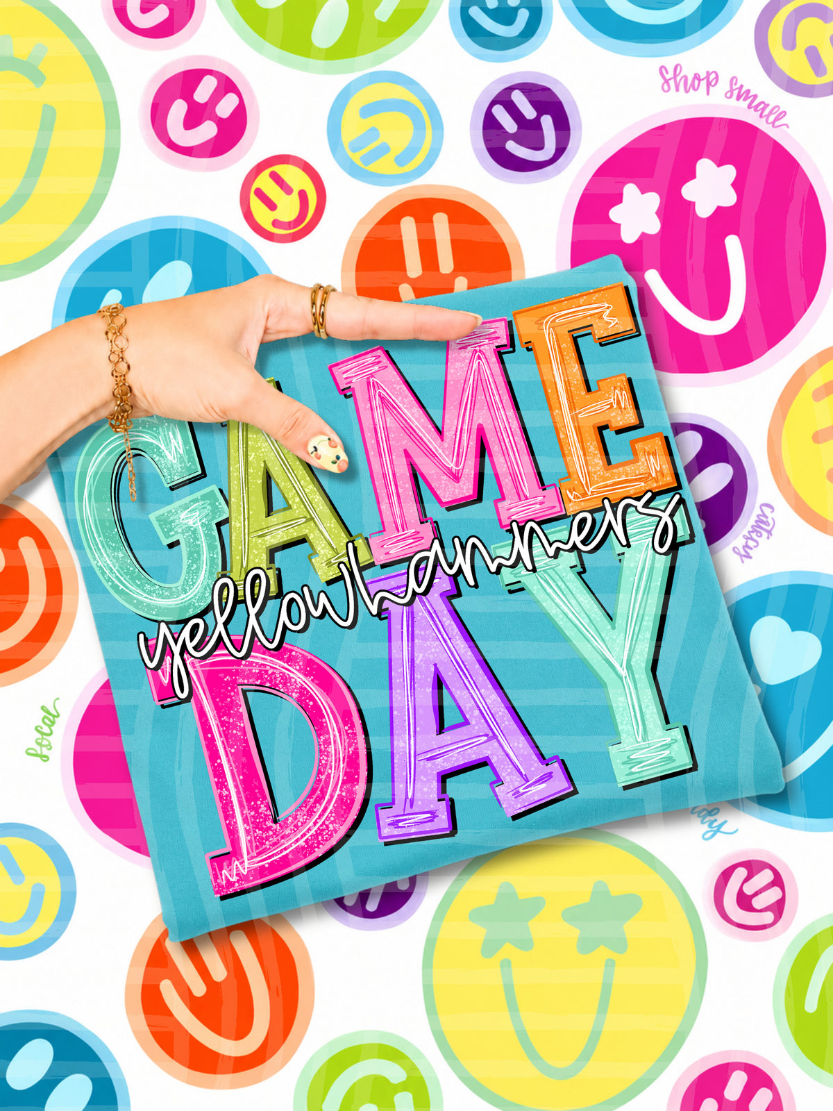 yellow hammers simply colorful game day (caplinger) DTF Transfer