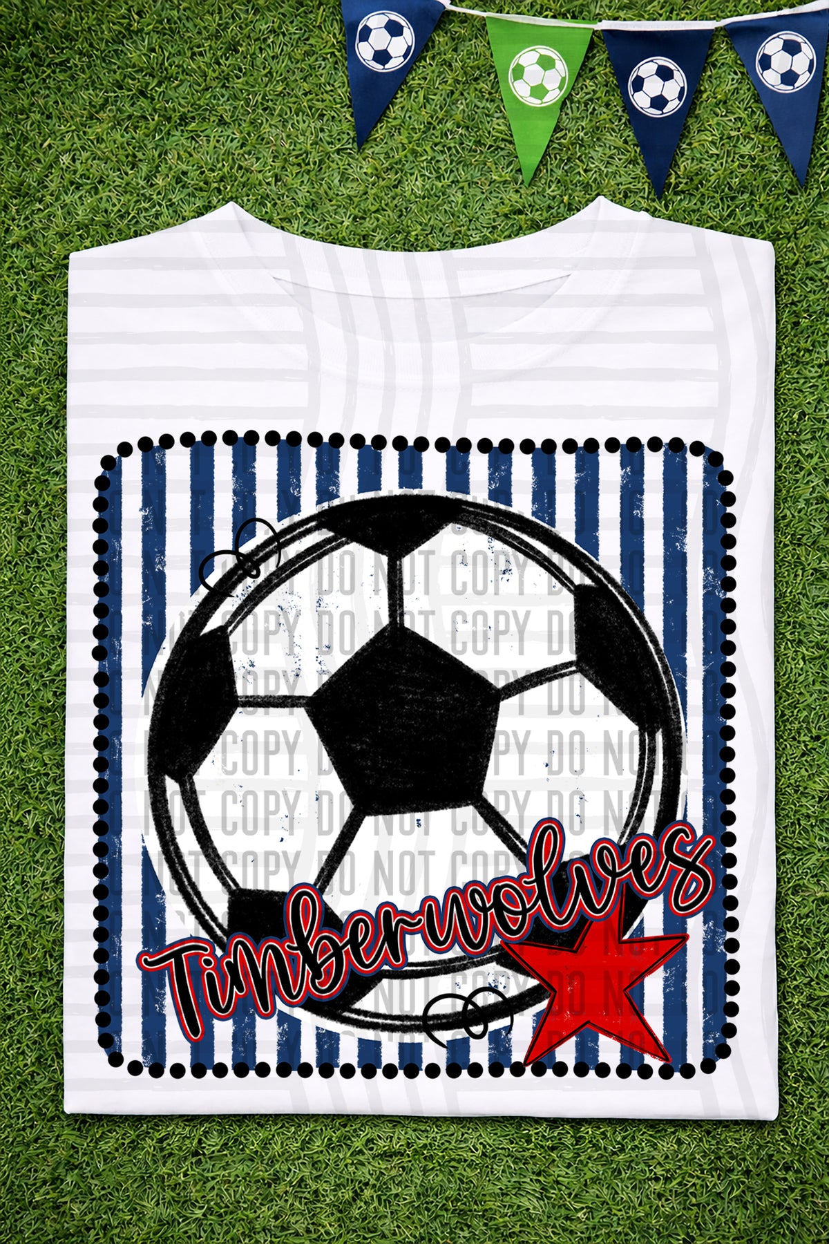 Timberwolves RWB Framed (Caplinger) DTF transfer