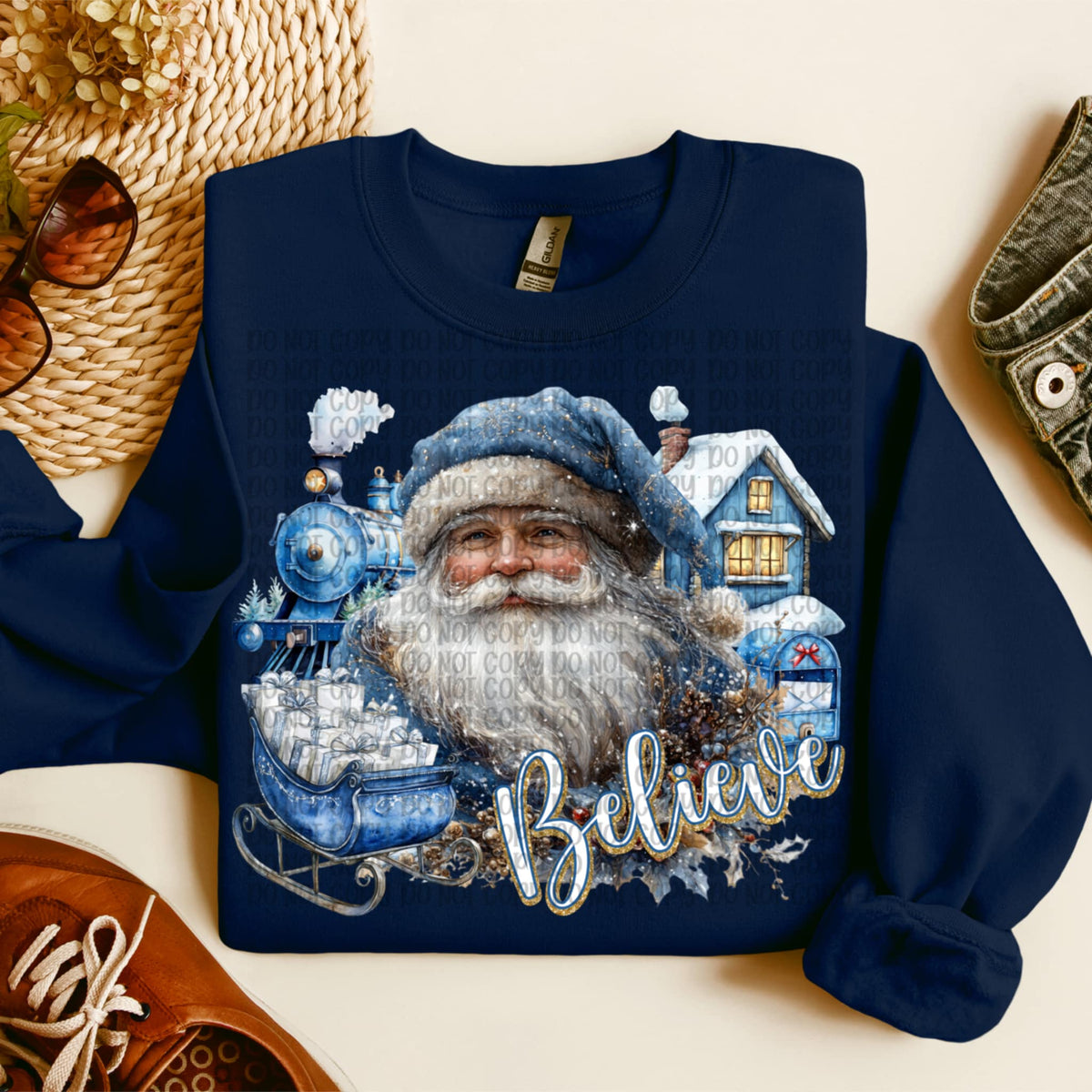 Believe Santa Blue (VP) DTF transfer