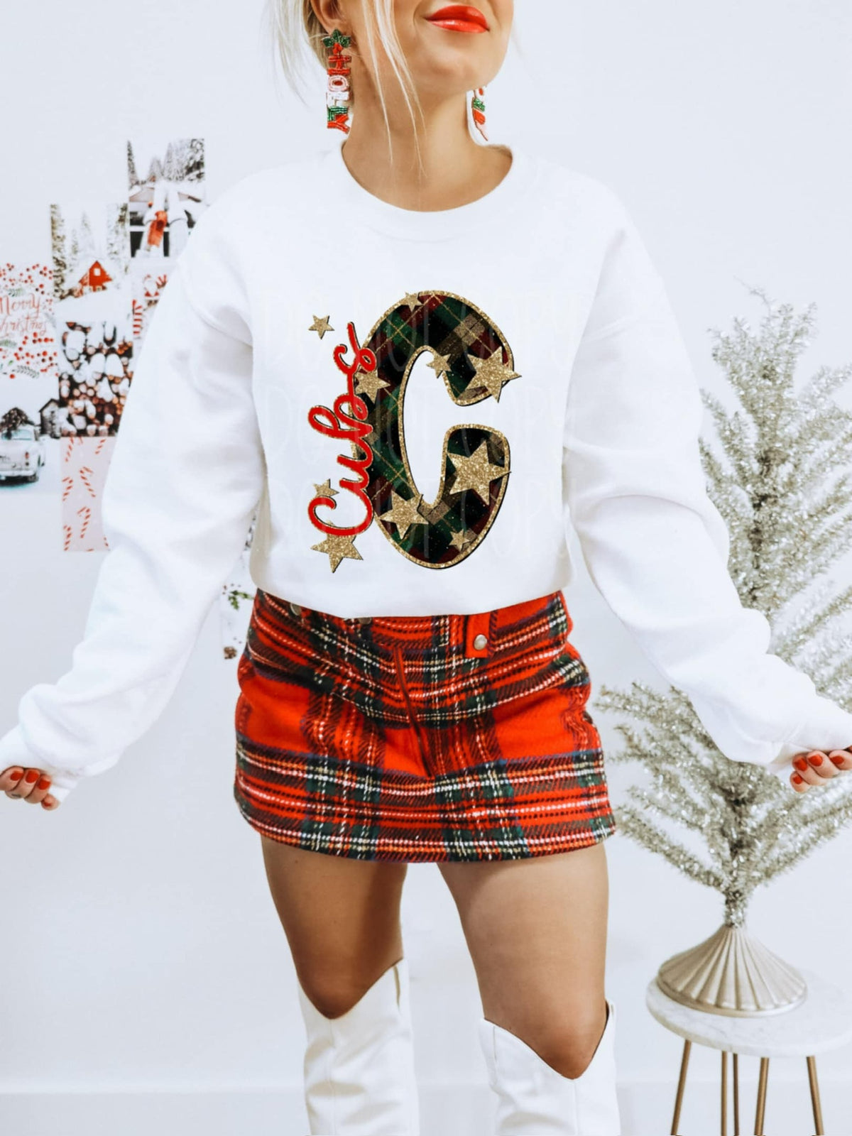 Cubs plaid and gold stars (PH) DTF Transfers