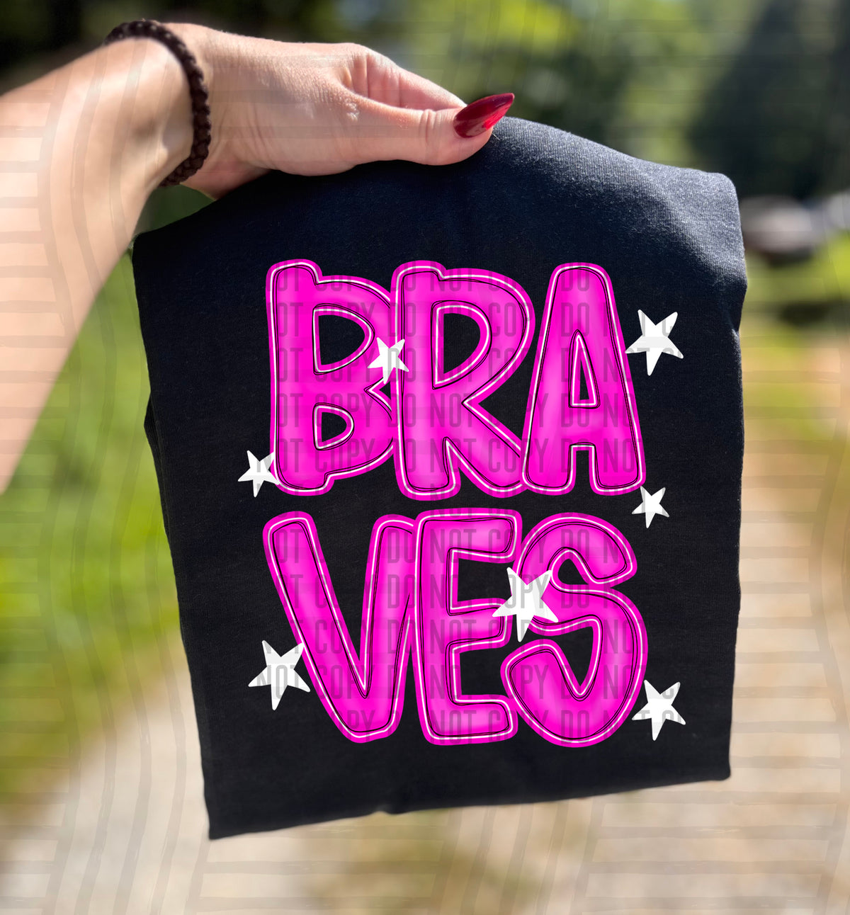 Braves Pink And Preppy Split 112859 DTF transfer