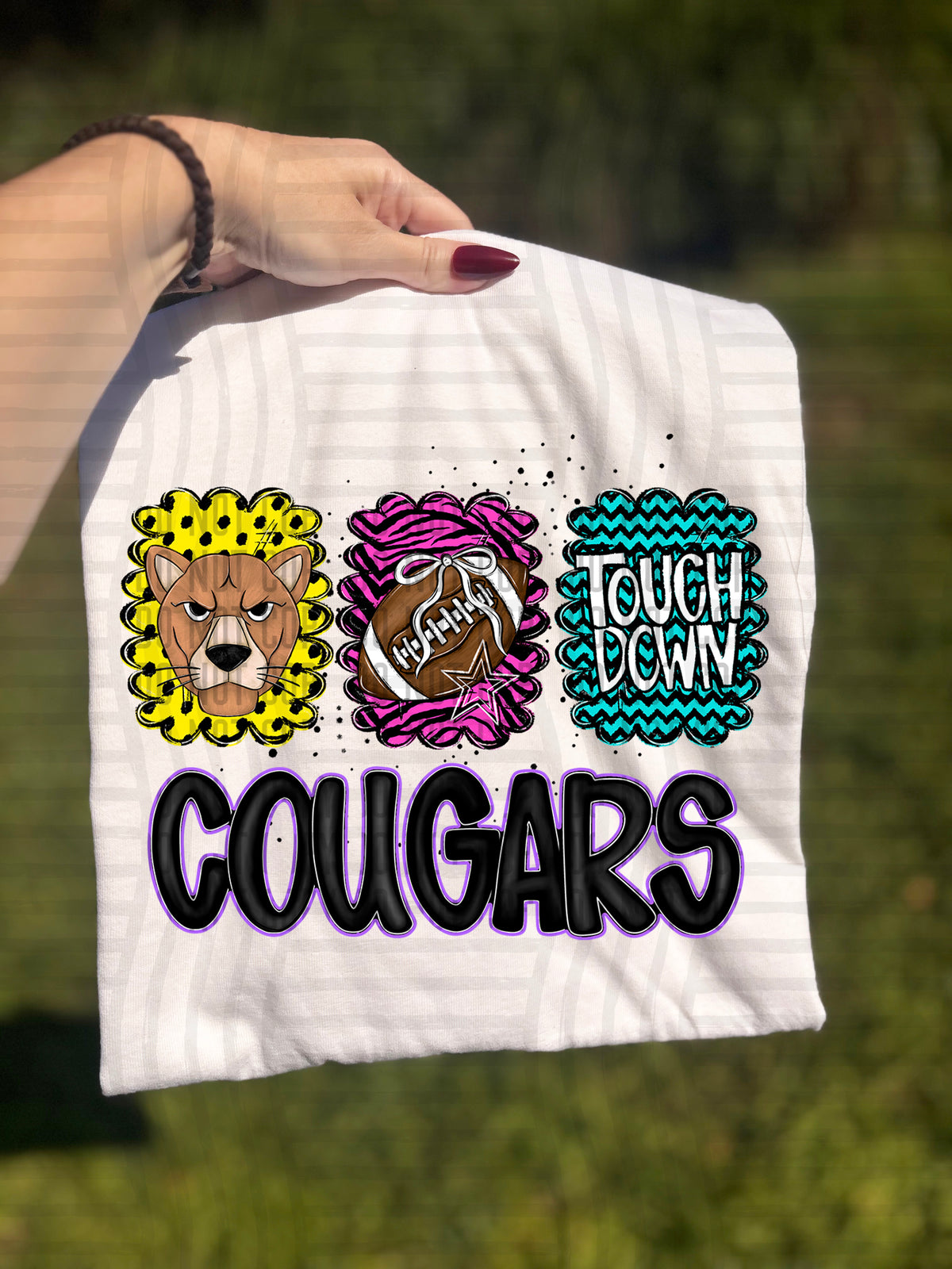 Cougars Dark Brown Preppy Bright Trio (Caplinger) 113073 DTF transfer