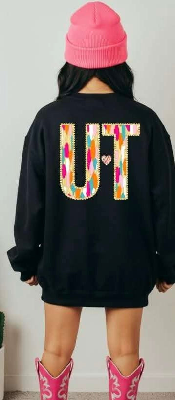 UT brushstroke with heart (S&G) 82959 DTF transfer
