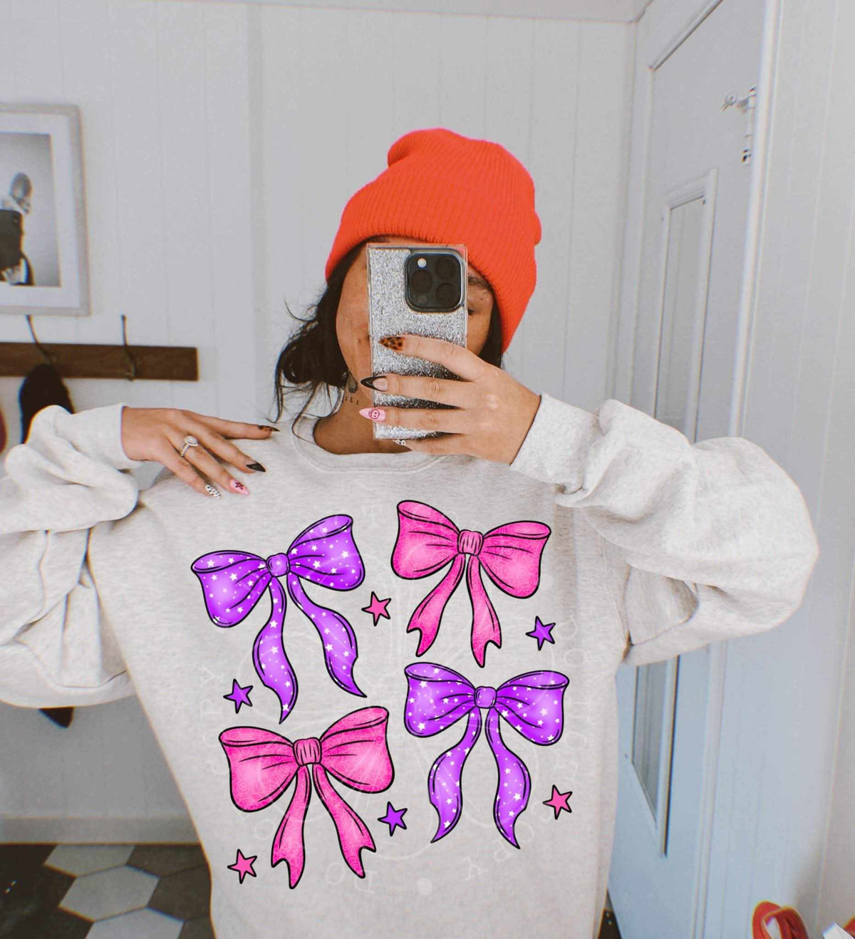 Pink and purple bows (LYTTLE) DTF transfer