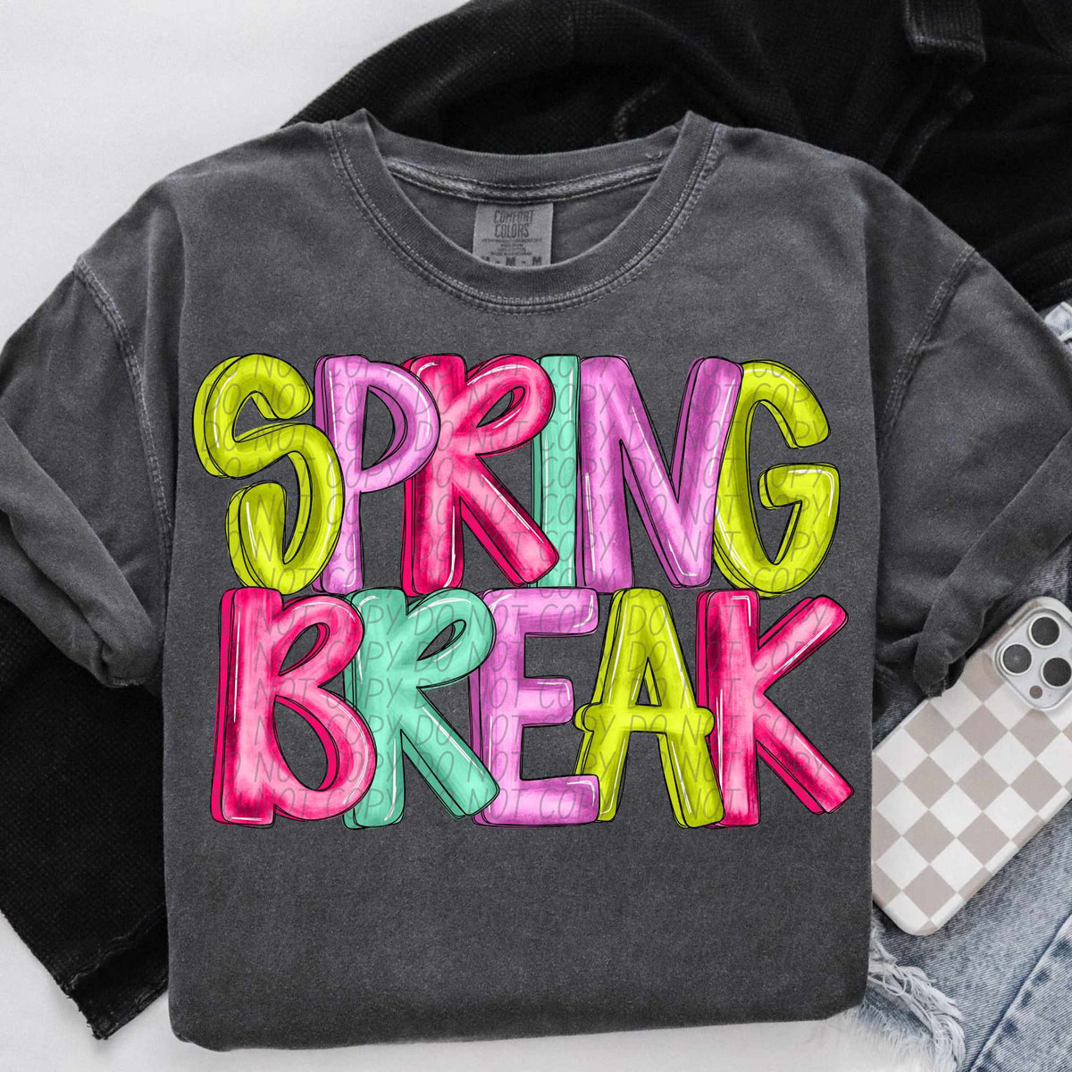Spring break colorful (CITY) 85064 DTF transfer