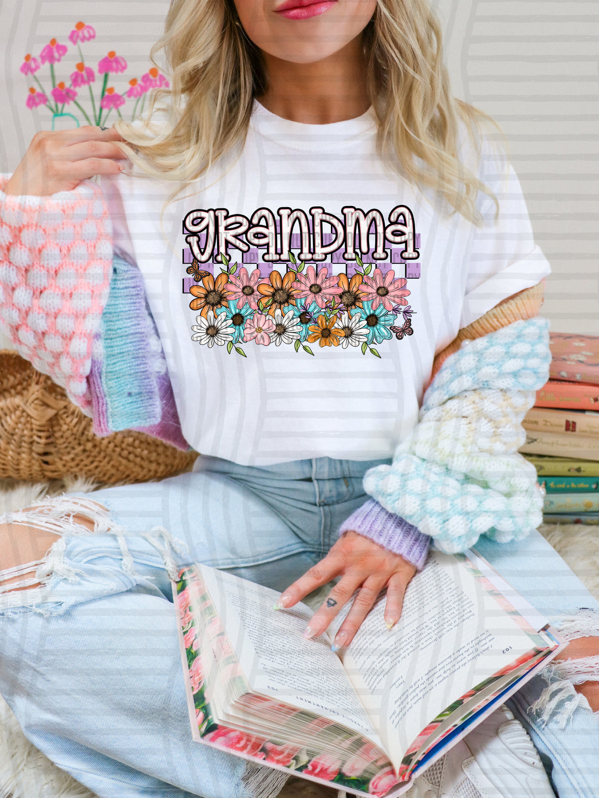 Grandma flower underline (Caplinger) DTF Transfer