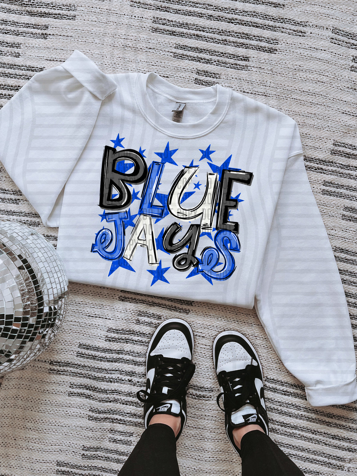 blue jays black and blue with blue stars (caplinger) DTF Transfer