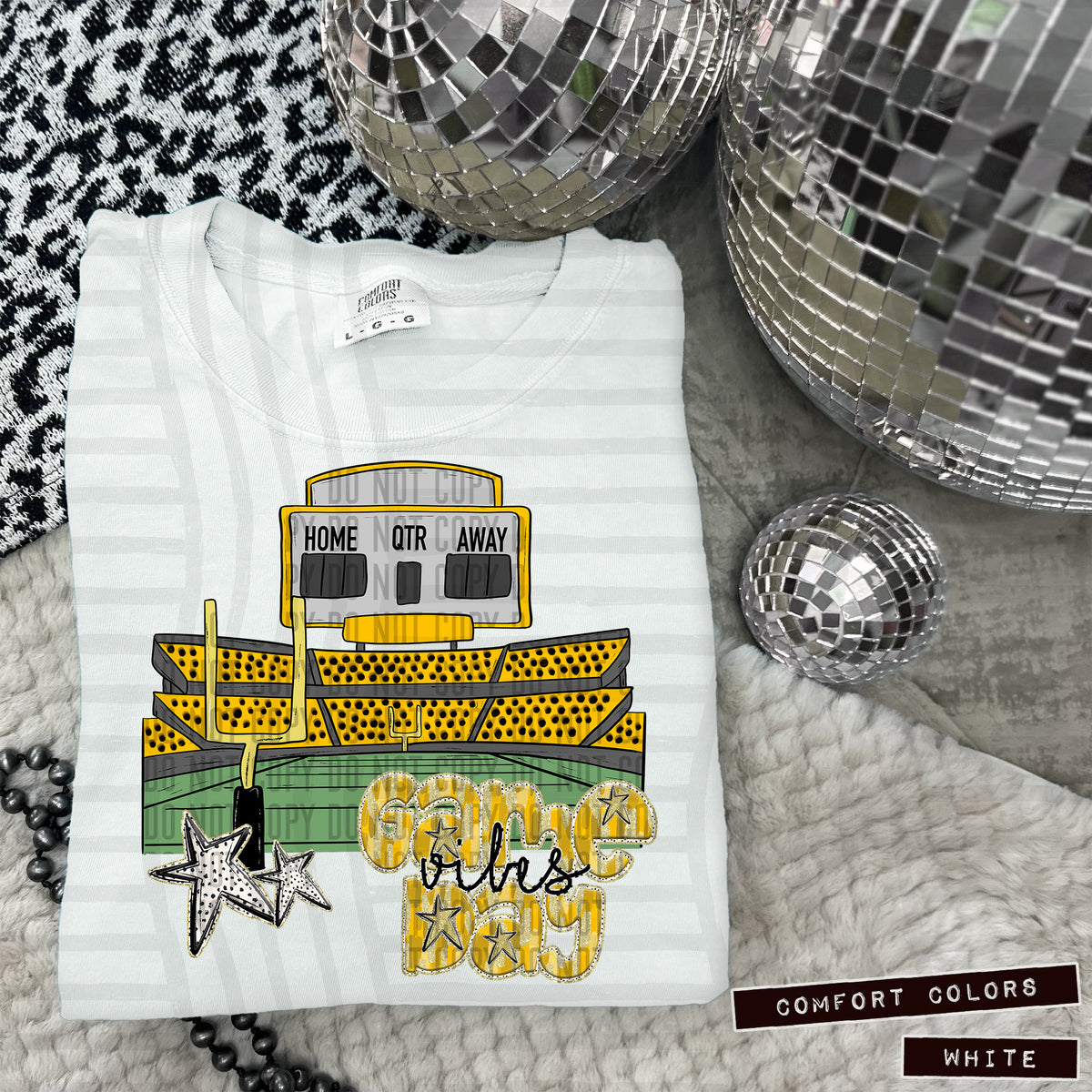 YELLOW Game Day Vibes Stadium (Caplinger) 101854 DTF transfer