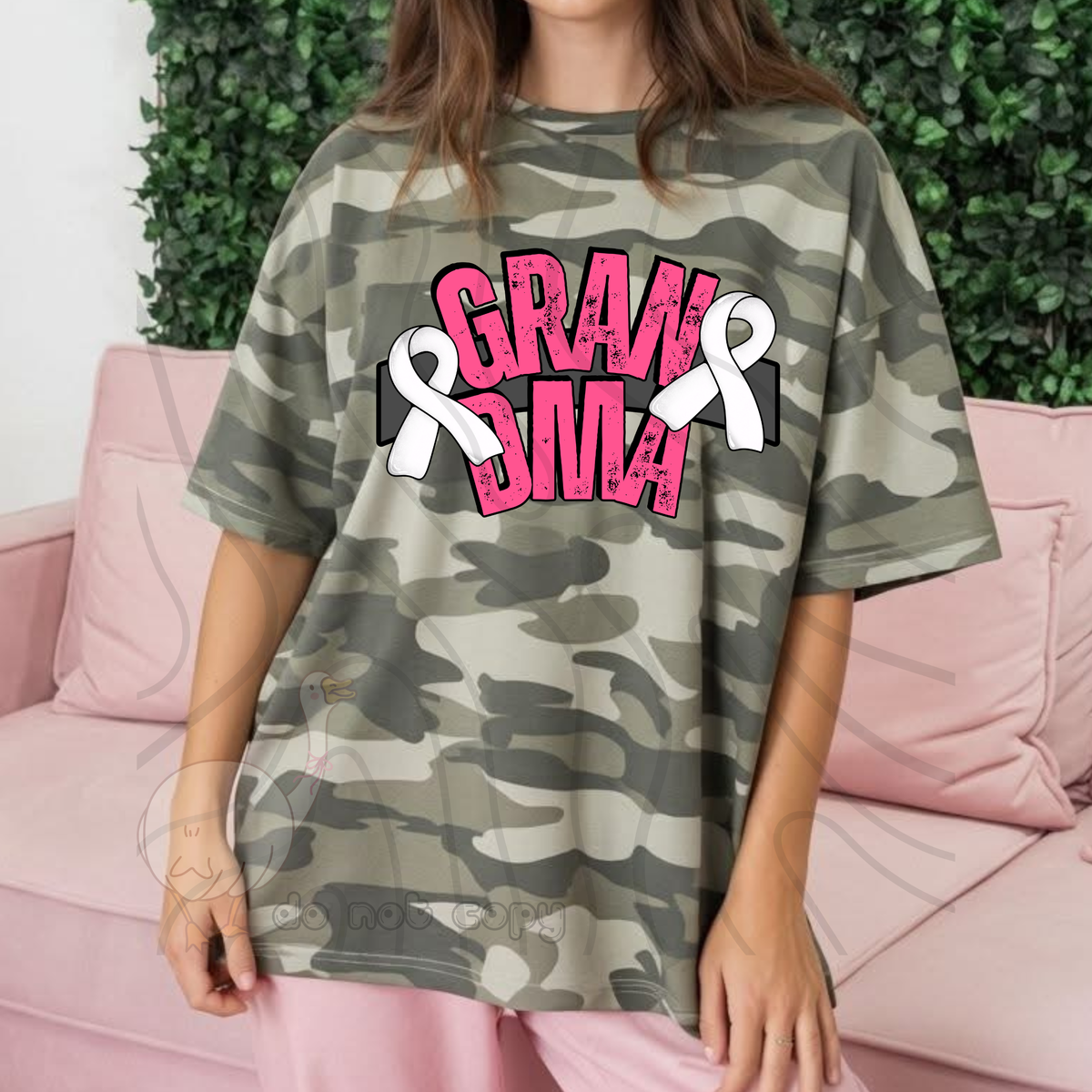 Grandma breast cancer ribbon (DKD) DTF Transfer