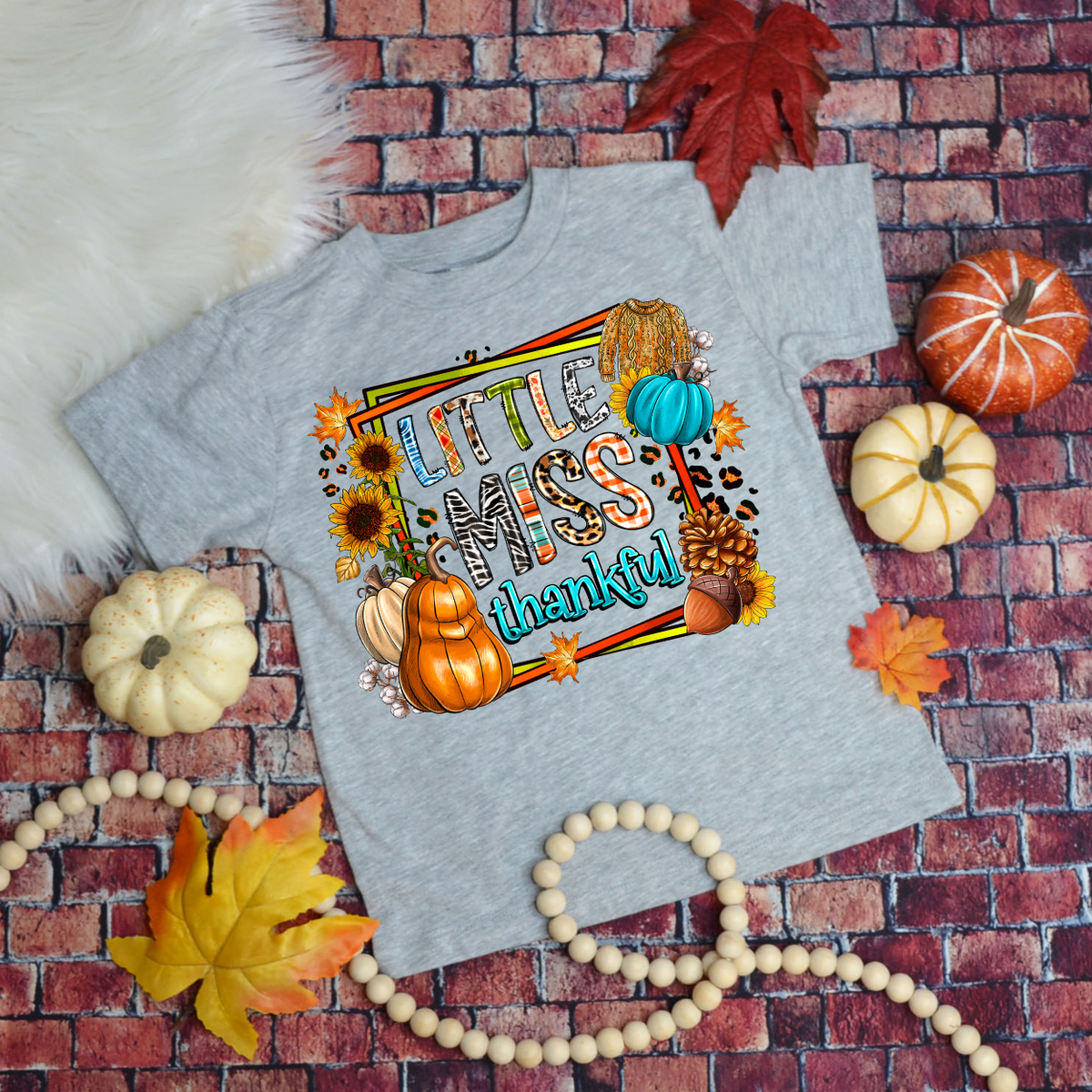 Little Miss Thankful *Pumkpins* (RD) DTF transfer