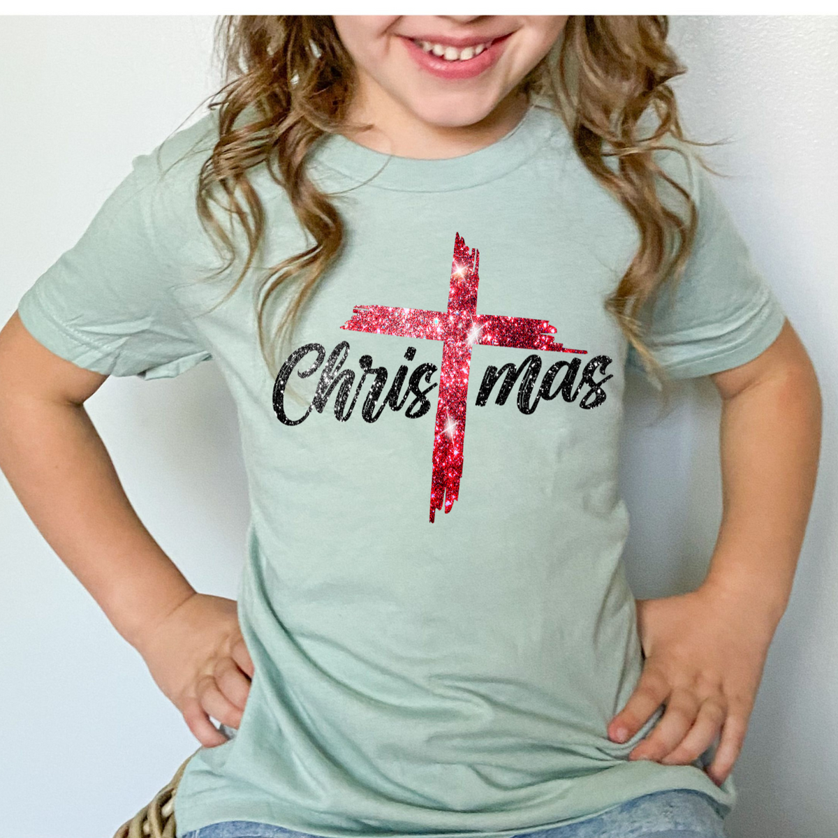 Christmas Cross (Black) 68313 DTF Transfer