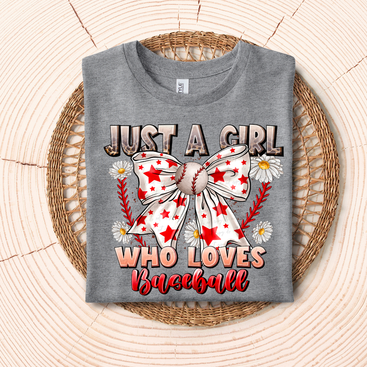 Just A Girl Who Loves Baseball (RD) DTF Transfer