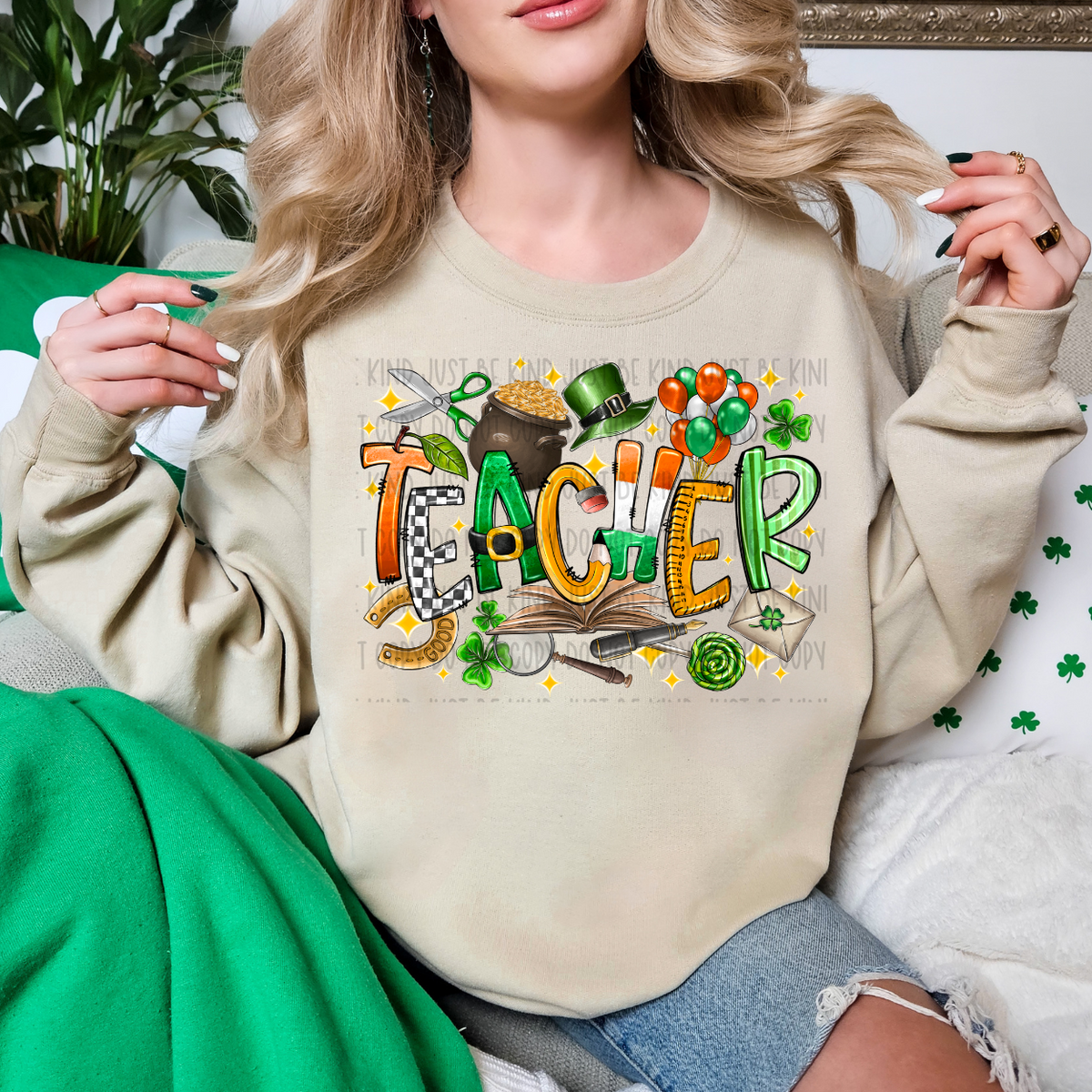 Teacher St Patricks Day (RD) 78890 DTF Transfer