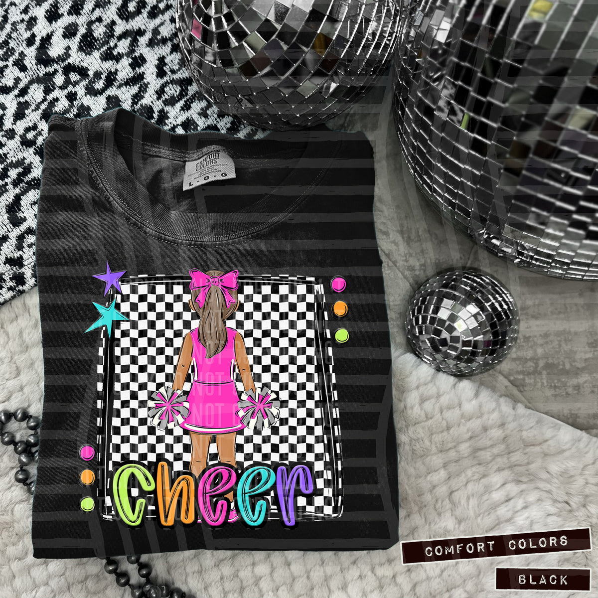 Cheer preppy colorful brown hair ponytail (Caplinger)