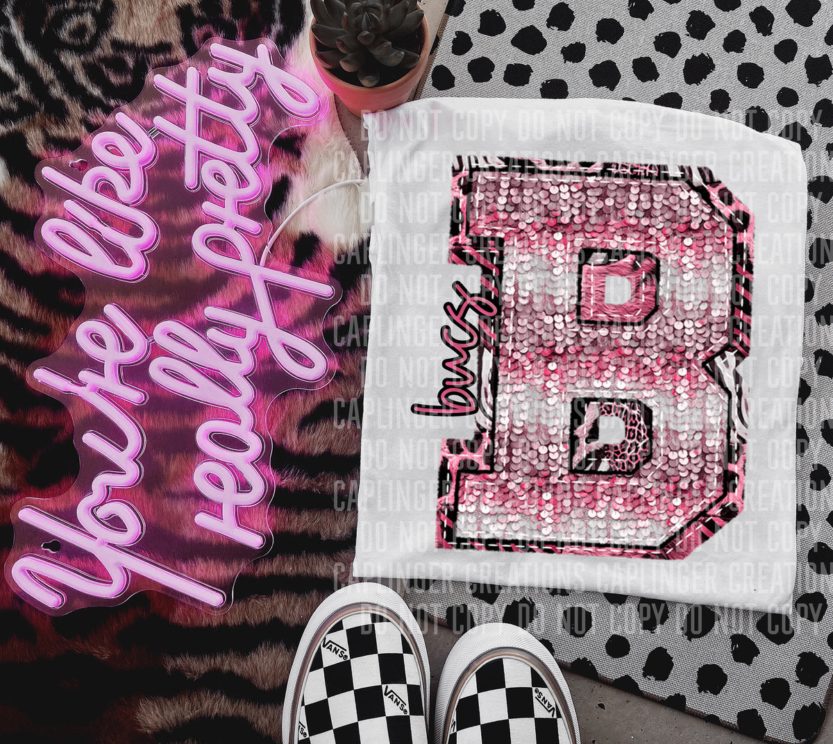 Buccs wild and pink (Caplinger) DTF transfer