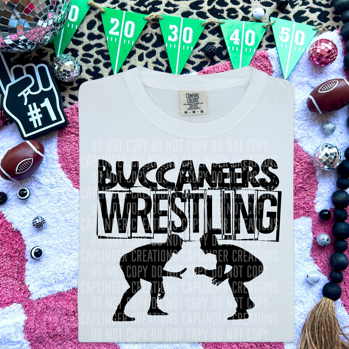 Buccaneers Wrestling (Caplinger) DTF transfer