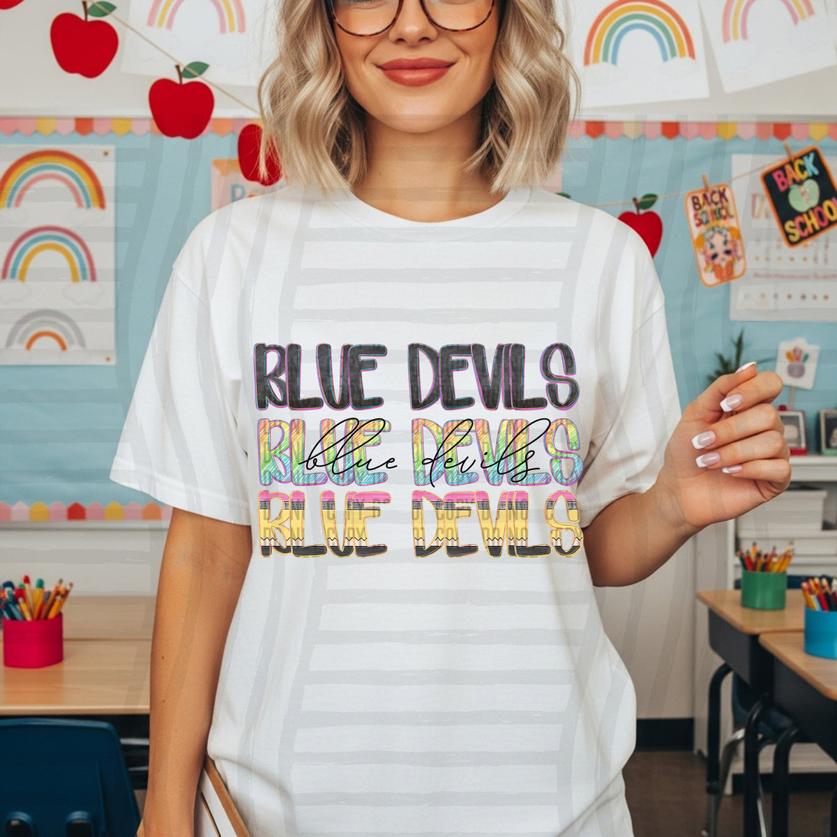 black devils crayon cutie stacked (Caplinger) DTF Transfer