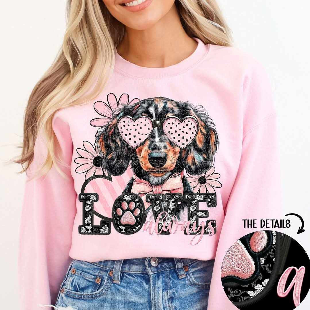 Love always dachshund (TTD) 80792 DTF transfer