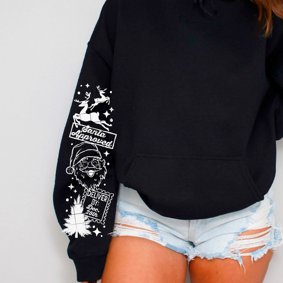 Santa Delivery WHITE SLEEVE (CSC) DTF transfer