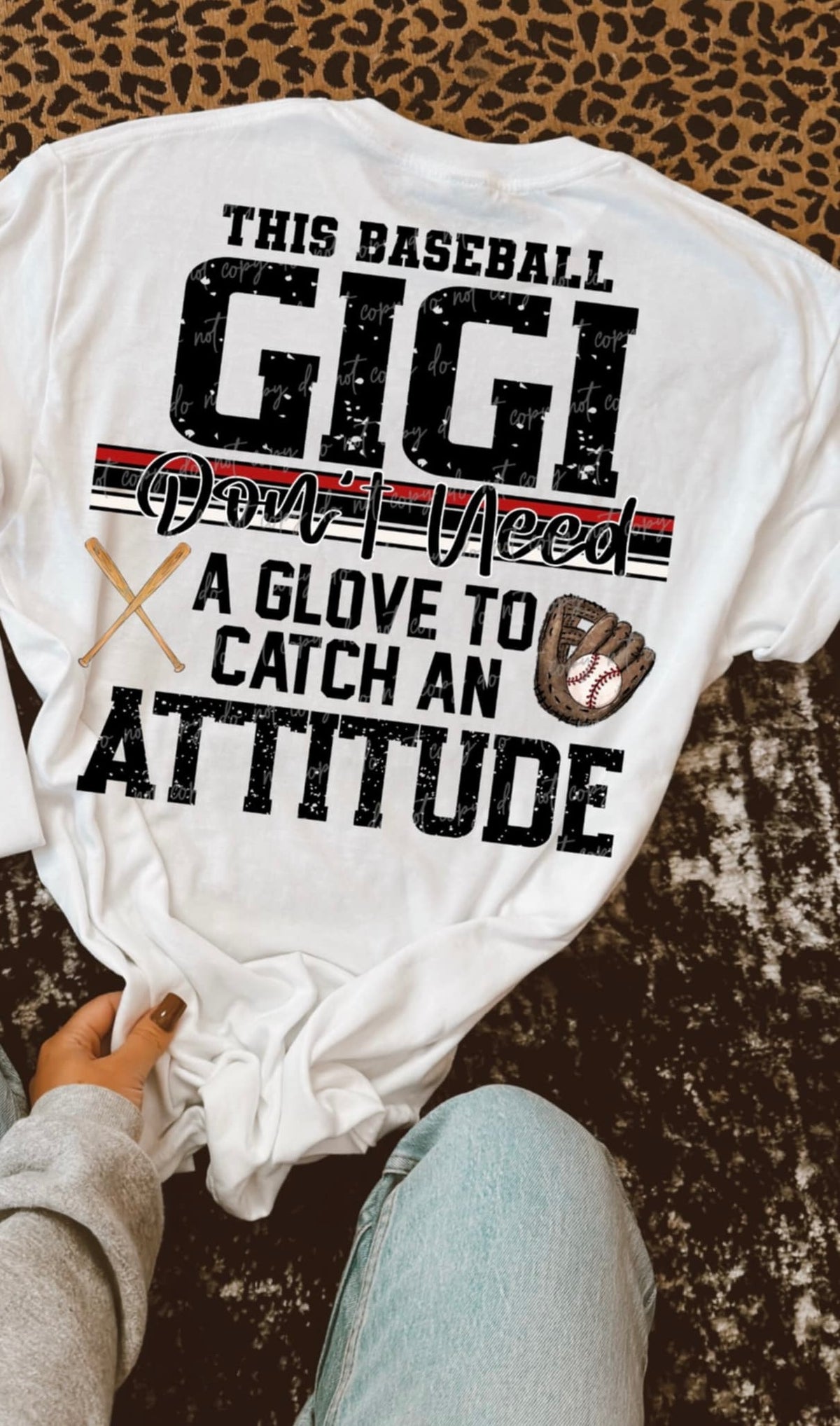 This baseball Gigi don’t need a glove to catch an attitude (VIRGO) 90552 DTF transfer