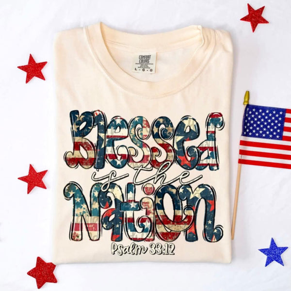 Blessed is the nation (SDD) 100222 DTF transfer