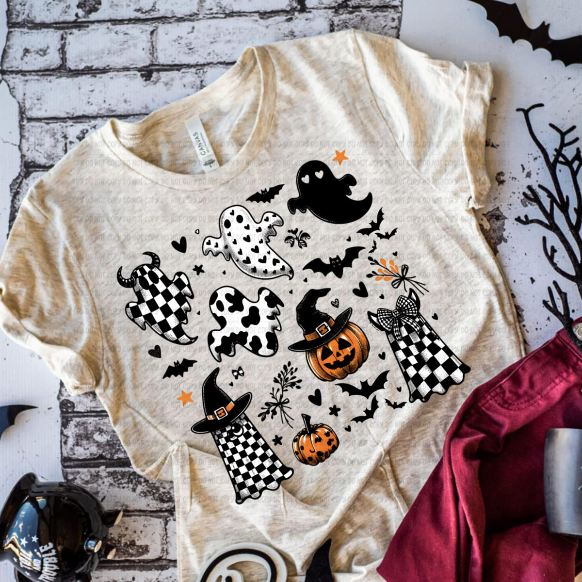 Checker Ghost Collage REVEL DTF transfer